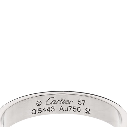 Cartier 18K White Gold 3.5mm LOVE Wedding Band Ring 57 8 4 of 5