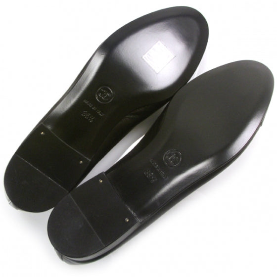 Patent Leather Tip Ballerina Flats 35.5 Black