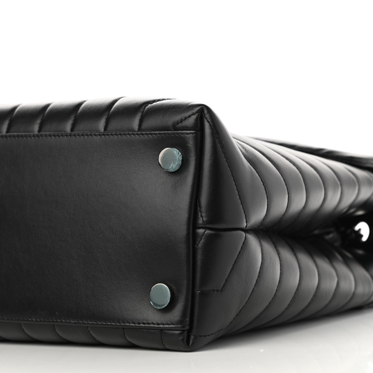 Saint Laurent Calfskin Y Quilted Monogram Large Loulou Chain Satchel Black 11 of 12