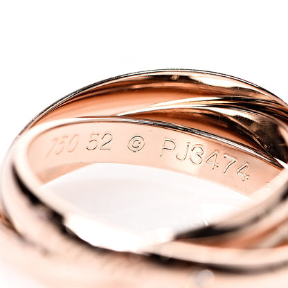 Cartier 18K Pink Gold Diamond Trinity Ring 52 6 3 of 3