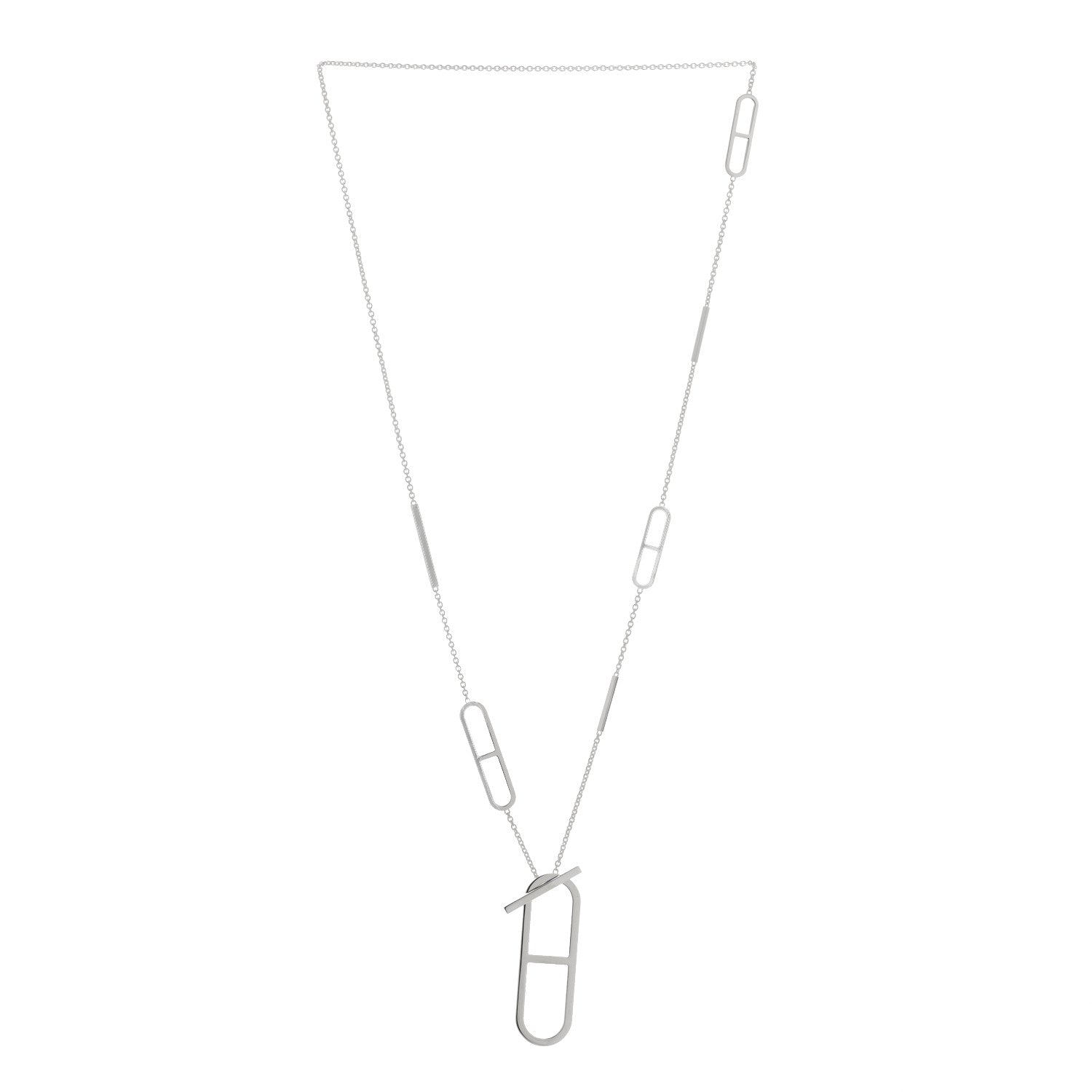 Hermes Sterling Silver Ever Chaine d'Ancre Long Lariat Necklace 2 of 5