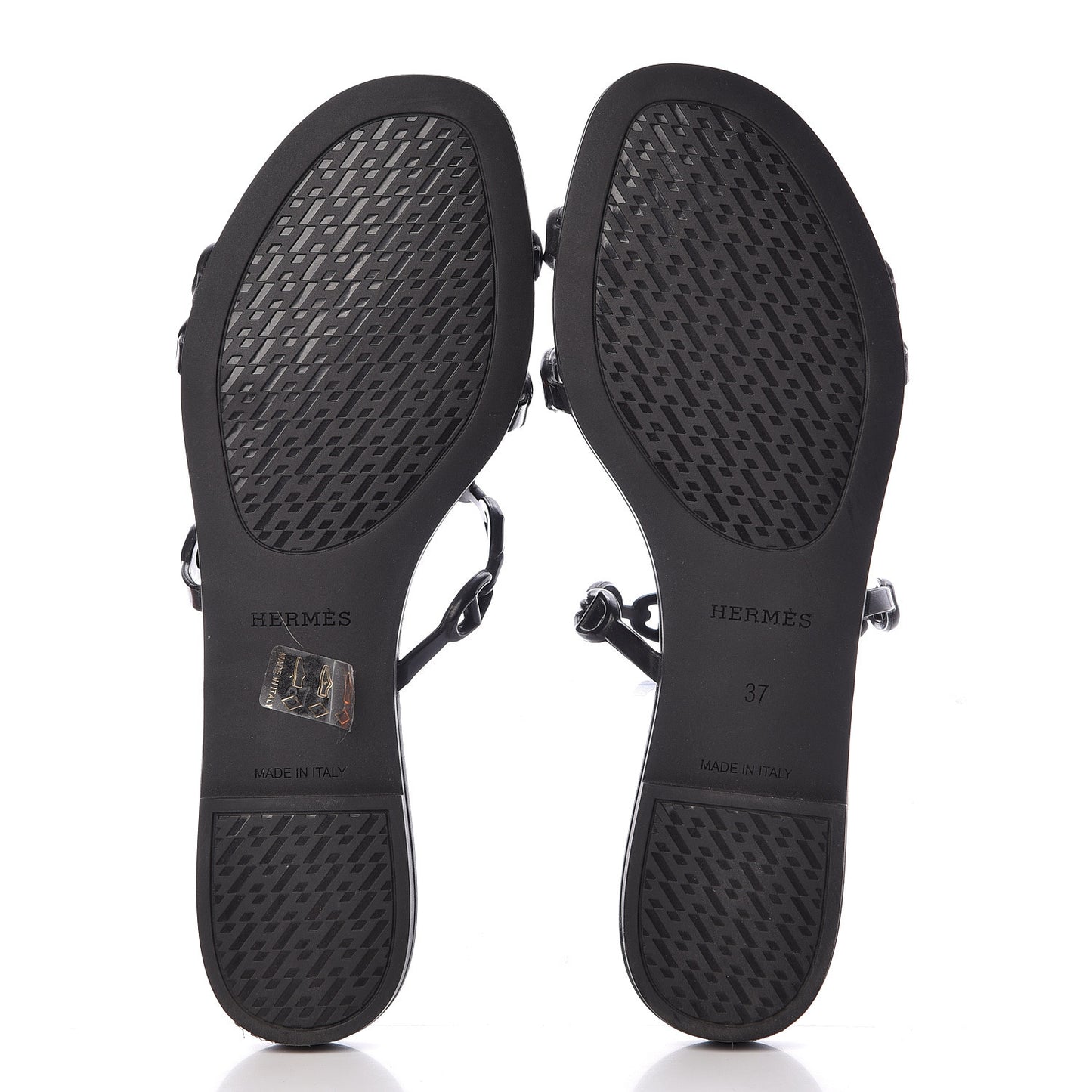 Rubber Chaine d'Ancre Rivage Sandals 37 Black