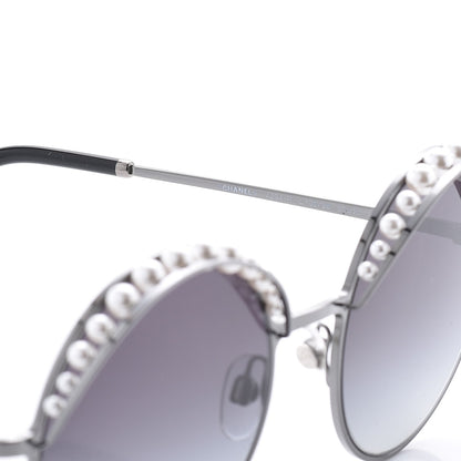 Chanel Pearl Round Polarized Sunglasses 4234-H Silver 7 of 8