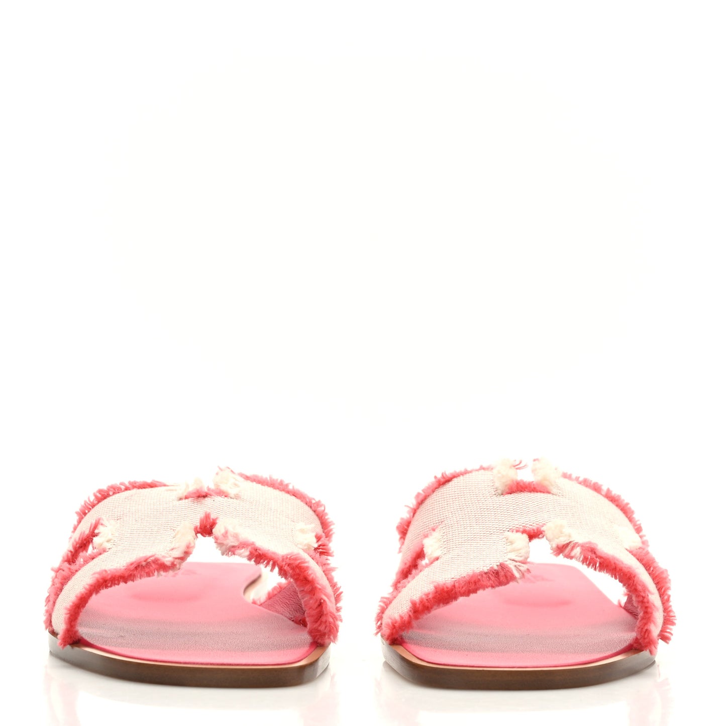 Toile H Oran Fringe Sandals 36 Framboise