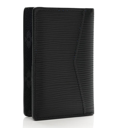 Louis Vuitton Epi Monogram Eclipse Pocket Organizer Black Blue 3 of 8