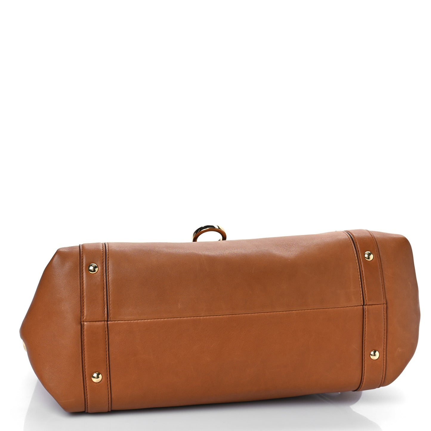Calfskin Suzanna Gancini Satchel Brown