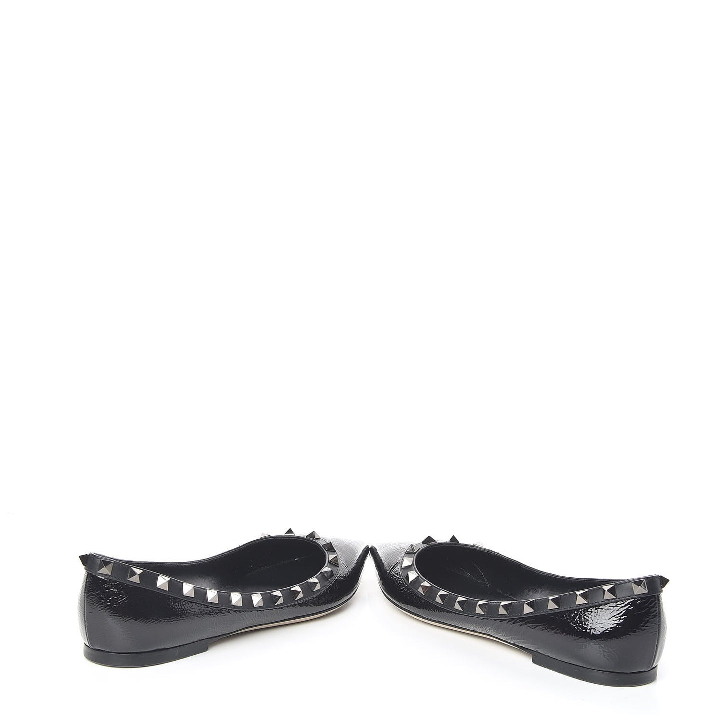 Patent Rockstud Ballerina Flats 38 Black