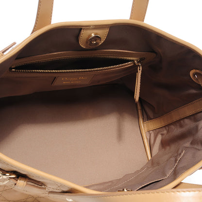 Christian Dior Coated Canvas Cannage Small Panarea Tote Beige 6 of 9