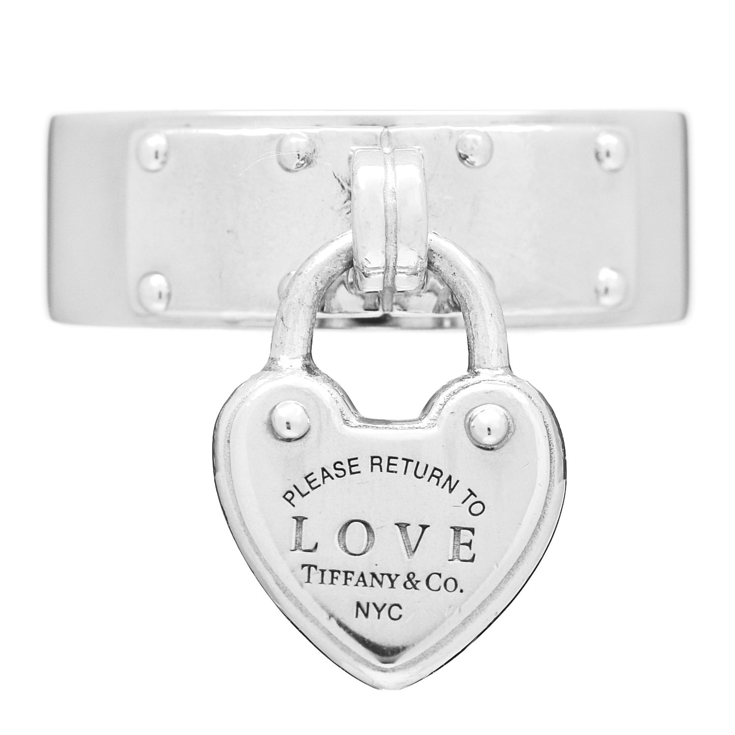 Sterling Silver Return To Tiffany Lock Love Ring 50 5.5
