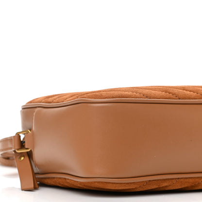 Saint Laurent Suede Matelasse Monogram Lou Camera Bag Cinnamon 9 of 10