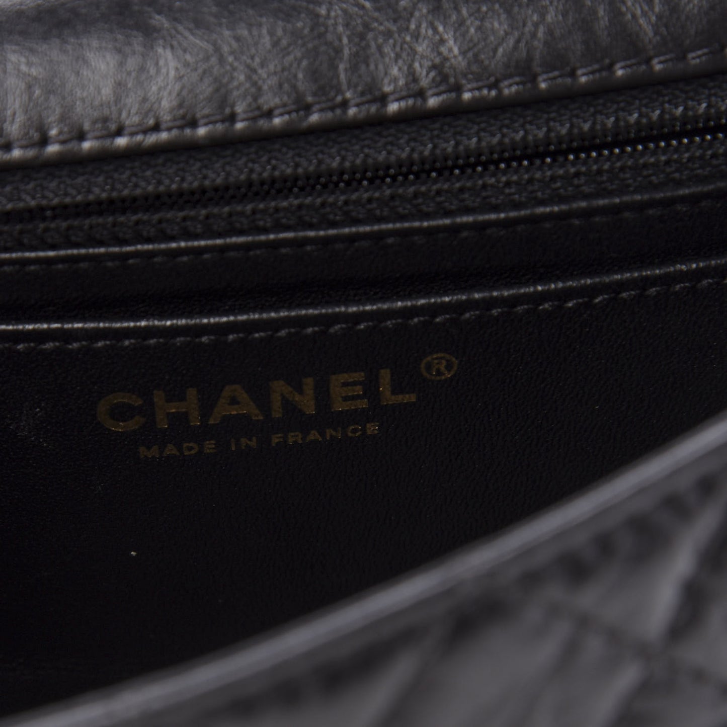 Aged Calfskin Quilted 2.55 Reissue Mini Flap Black