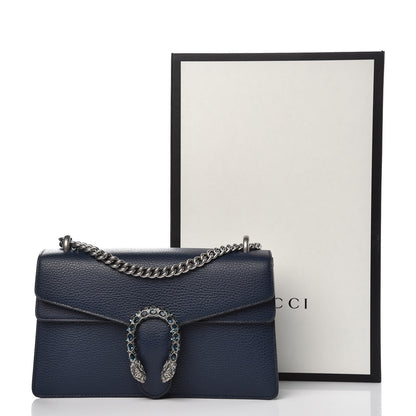 Gucci Dollar Calfskin Crystal Small Dionysus Shoulder Bag Blue Agata Montana Sapphire 8 of 8