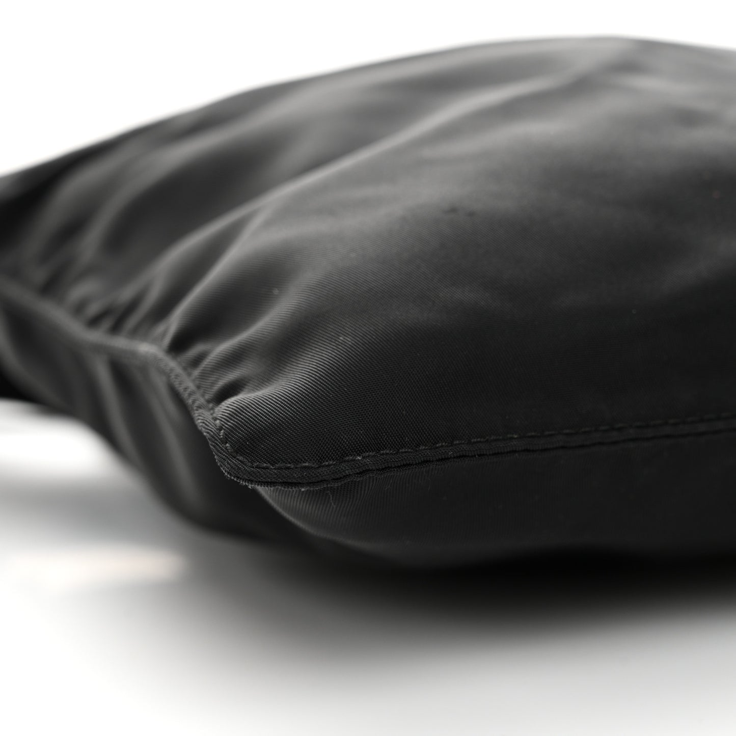 Nylon Saffiano Flat Messenger Bag Black