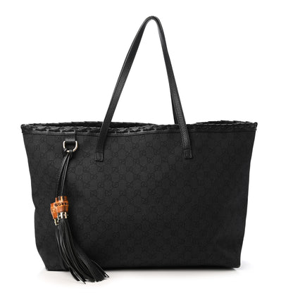 Gucci Monogram Peggy Braided Tote Black 1 of 4