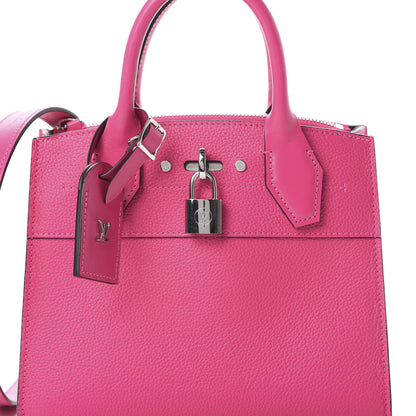 Louis Vuitton Calfskin City Steamer Mini Rose Falbala 8 of 10