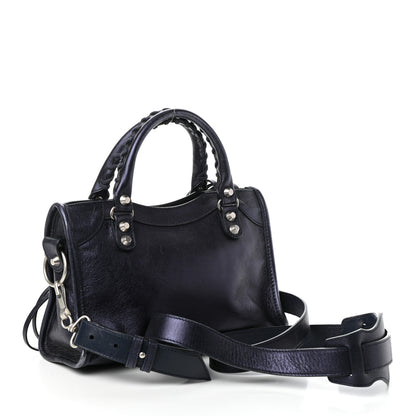 Balenciaga Metallic Agneau Classic Silver Hardware Mini City Maree 4 of 9
