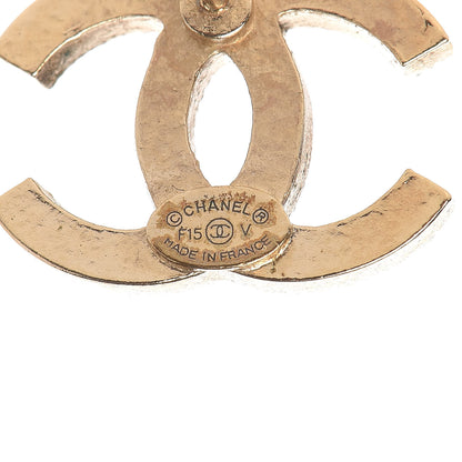 Chanel Crystal CC Earrings Gold 4 of 5