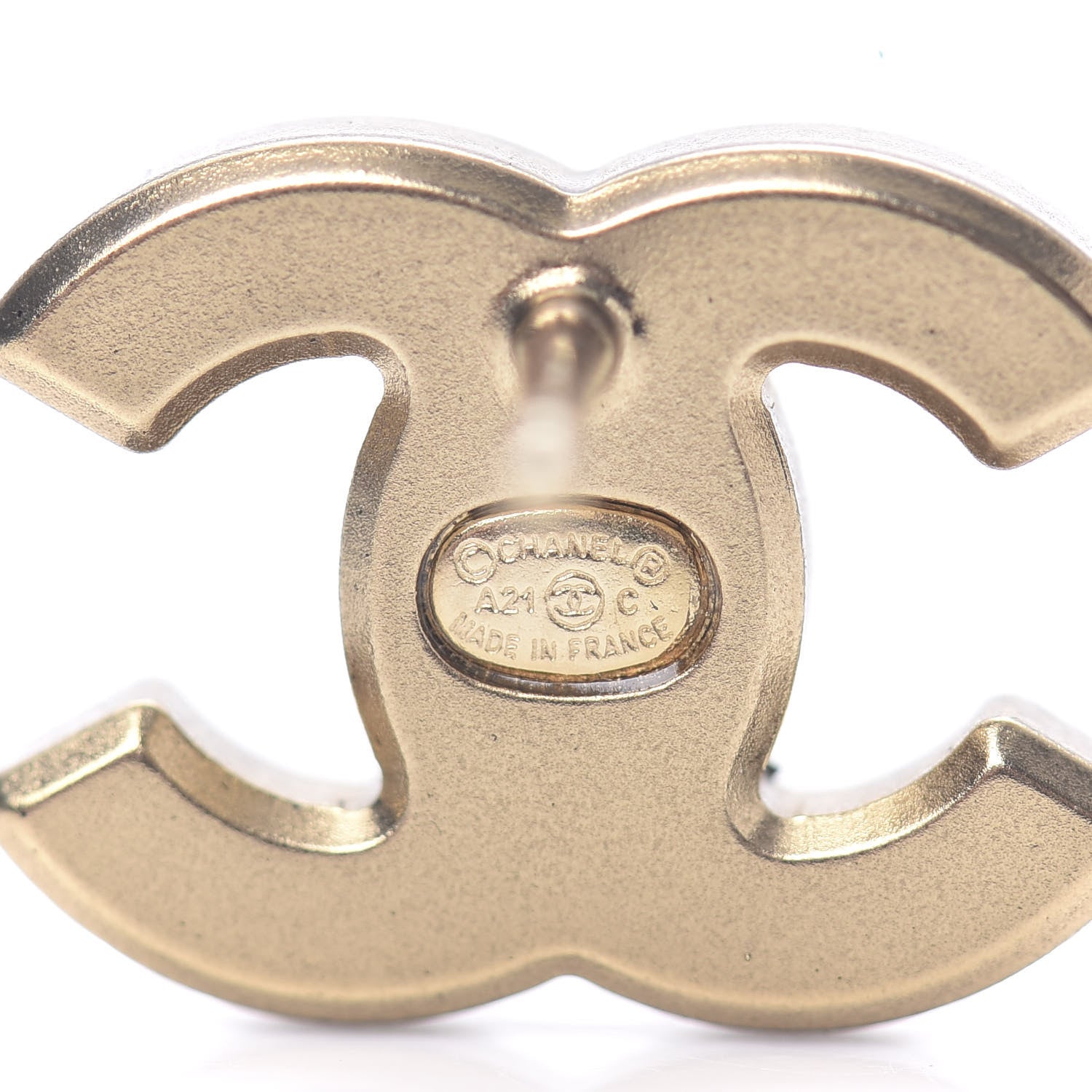 Chanel Crystal CC Earrings Gold 3 of 4