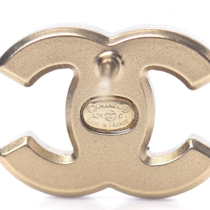 Chanel Crystal CC Earrings Gold 3 of 4