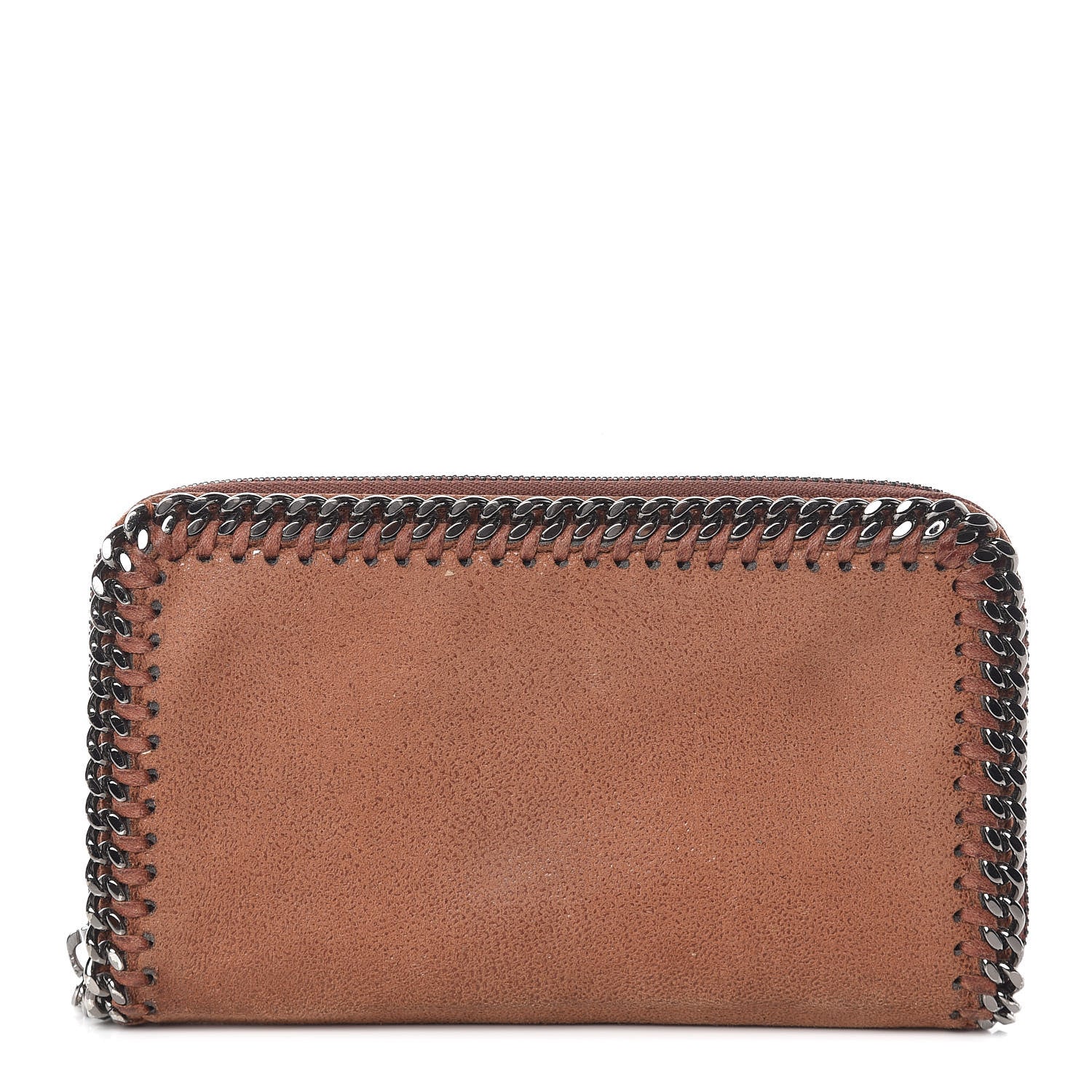 Stella McCartney Shaggy Deer Falabella Zip Around Wallet Brandy 1 of 6