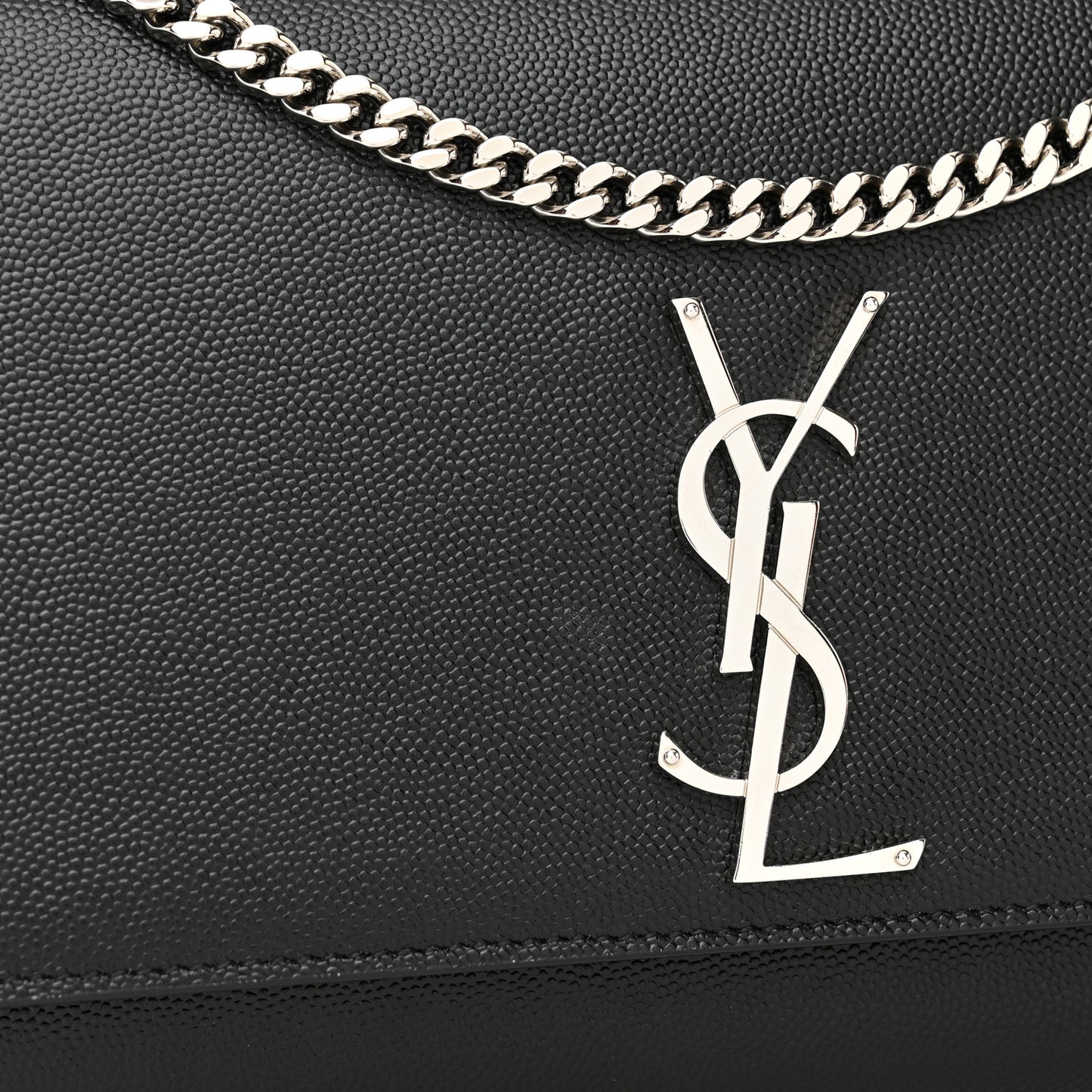 Grain De Poudre Medium Classic Monogram Kate Satchel Black