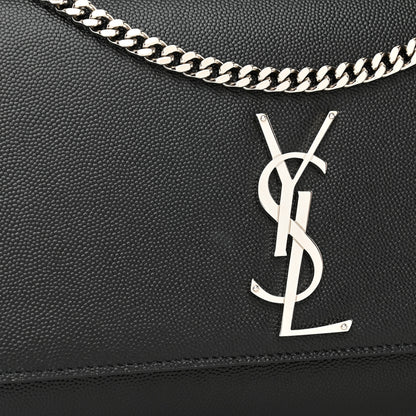 Saint Laurent Grain De Poudre Medium Classic Monogram Kate Satchel Black 10 of 10