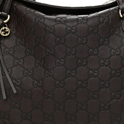 Gucci Guccissima Medium Bree Foldover Tote Chocolate 8 of 11