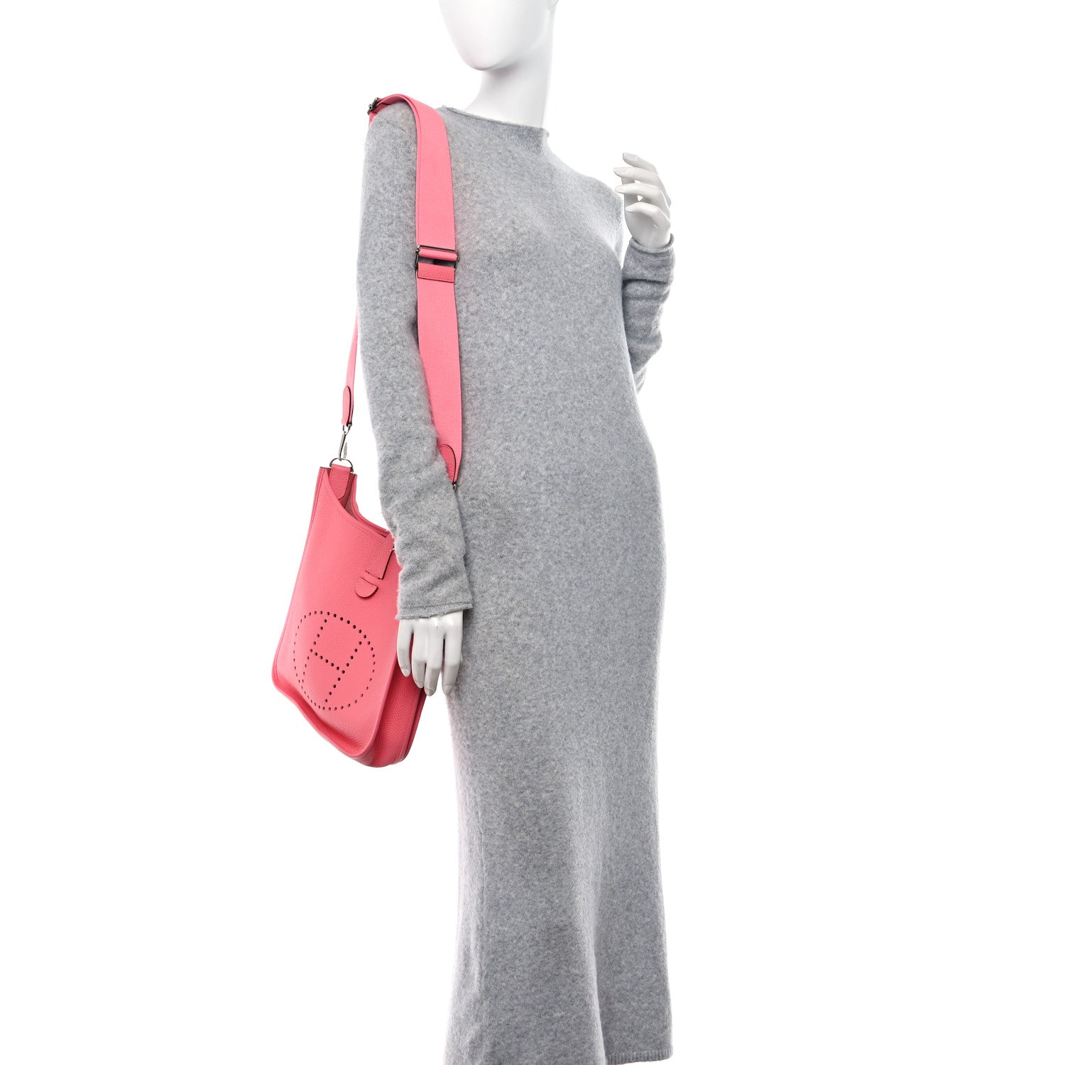 Hermes Taurillon Clemence Evelyne III PM Rose Azalee 3 of 31