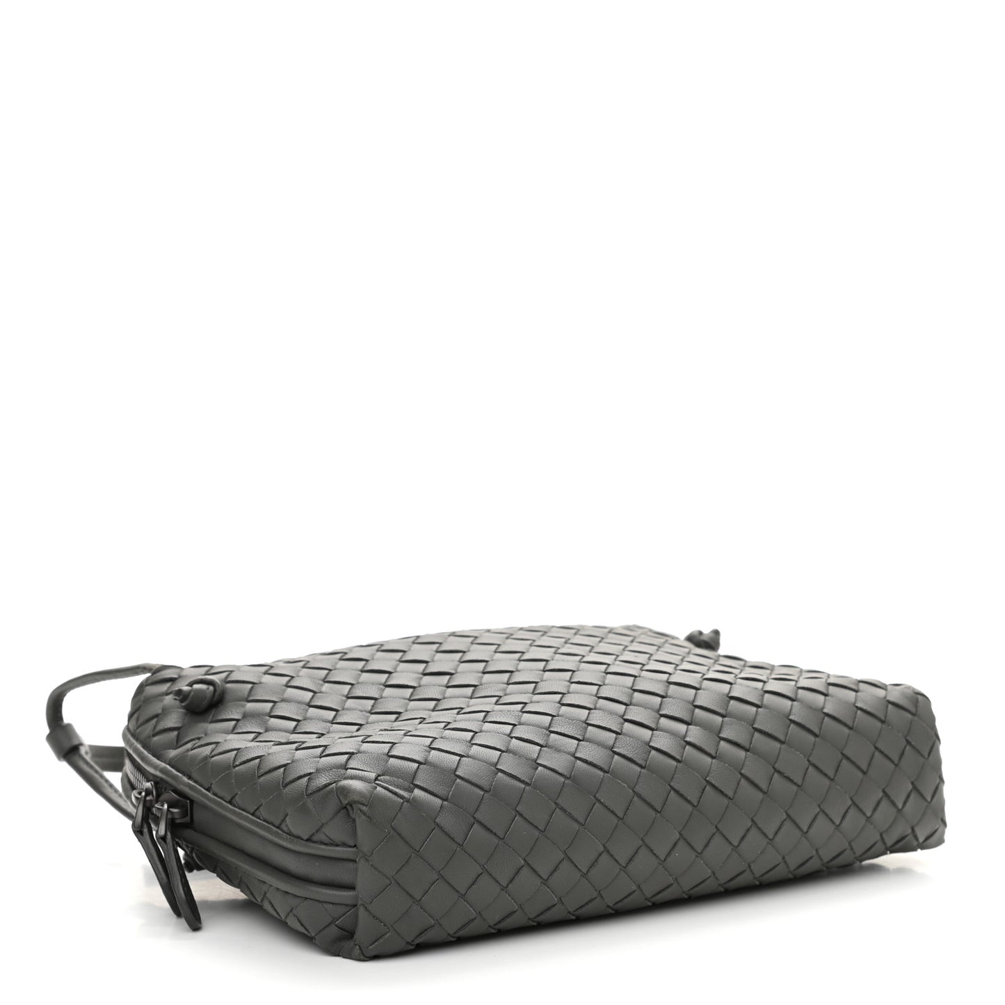 Nappa Intrecciato Nodini Crossbody Messenger New Light Grey