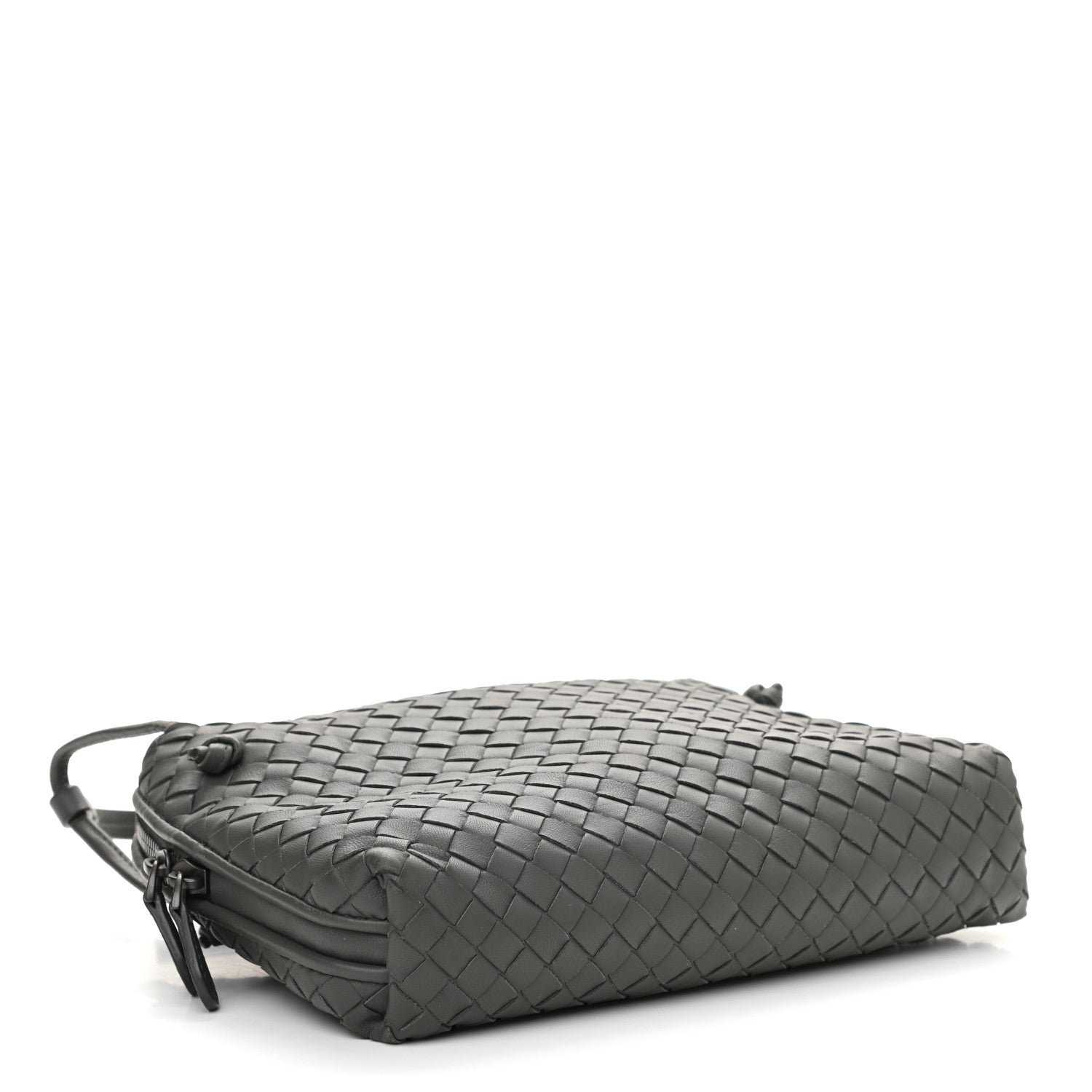Bottega Veneta Nappa Intrecciato Nodini Crossbody Messenger New Light Grey 4 of 13