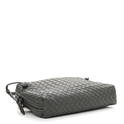 Bottega Veneta Nappa Intrecciato Nodini Crossbody Messenger New Light Grey 4 of 13