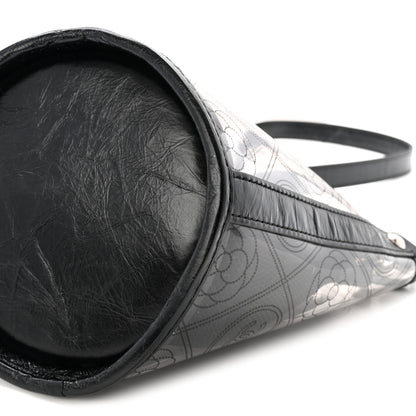 Chanel Crumpled Calfskin PVC Bucket Bag Black 10 of 10