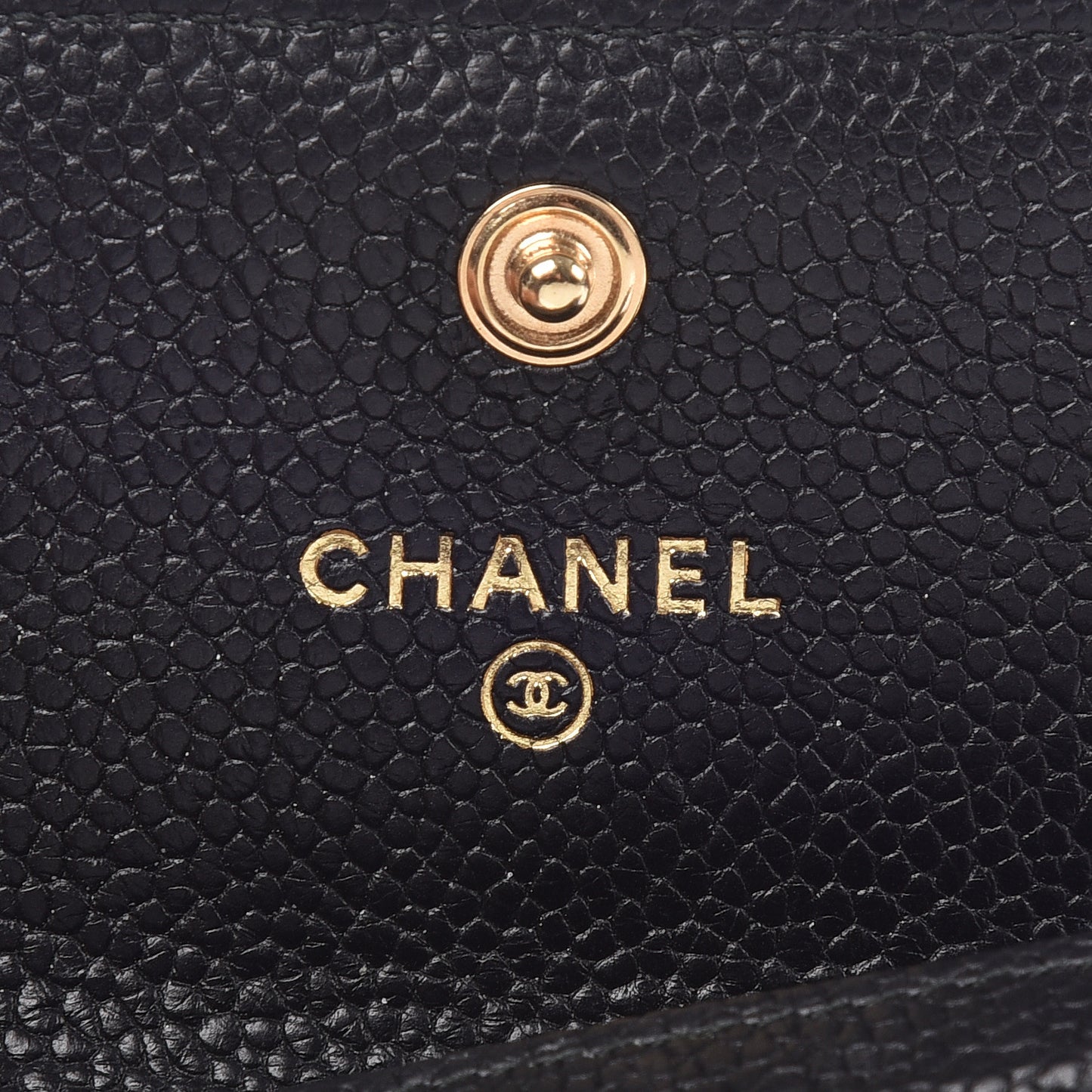 Caviar Quilted Boy Flap Card Holder Black