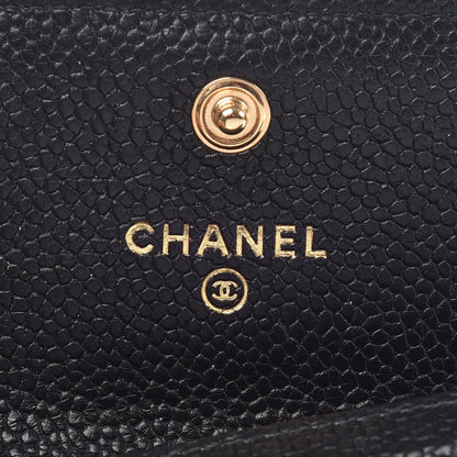 Chanel Caviar Quilted Boy Flap Card Holder Black 6 of 9