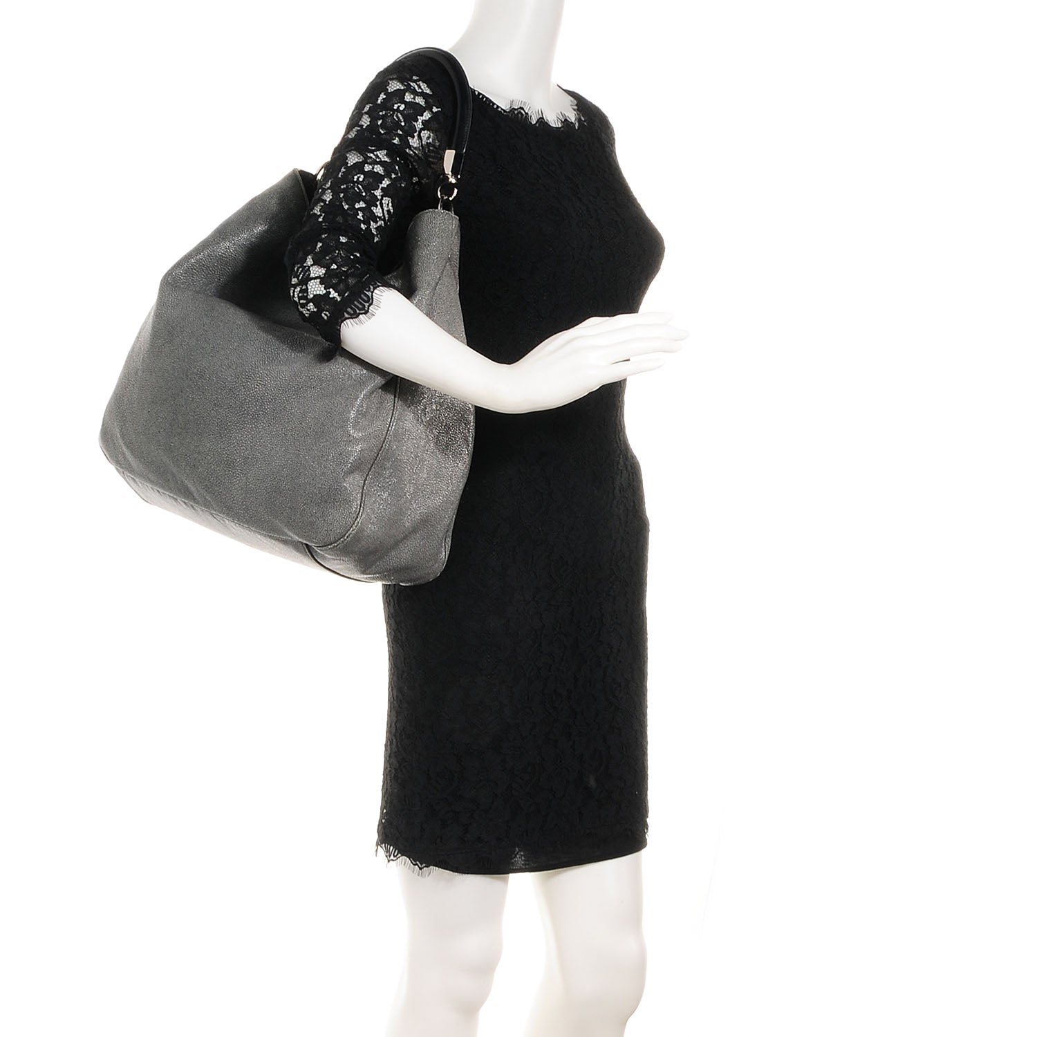Saint Laurent Stingray Embossed Large Roady Silver 2 of 7