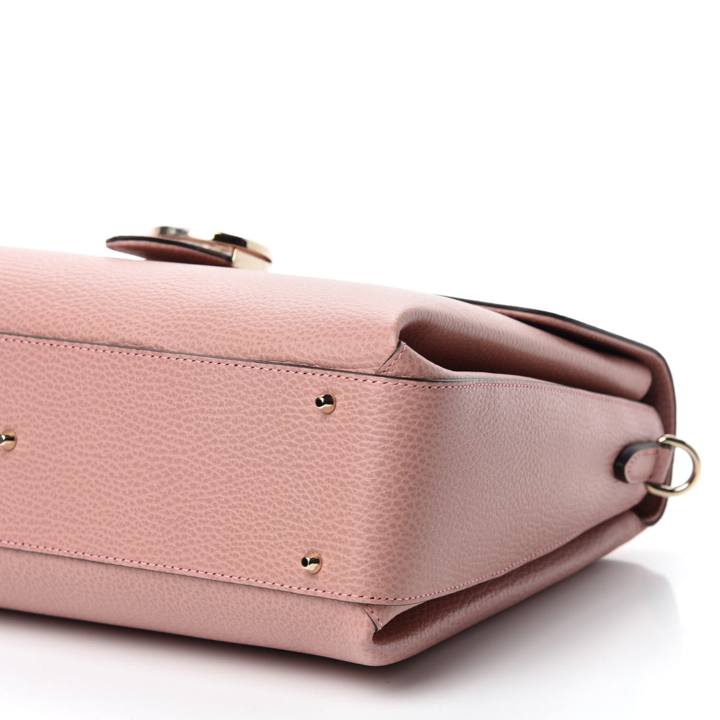 Dollar Calfskin Medium Interlocking G Top Handle Shoulder Bag Soft Pink