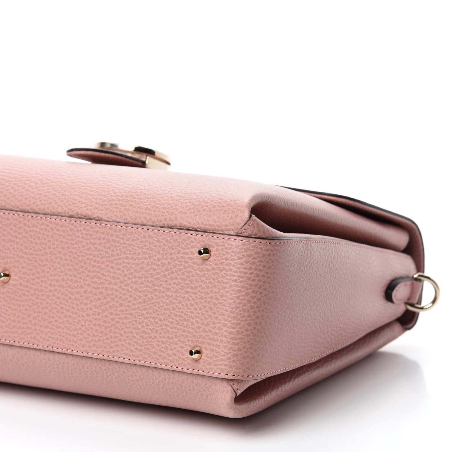Gucci Dollar Calfskin Medium Interlocking G Top Handle Shoulder Bag Soft Pink 7 of 10