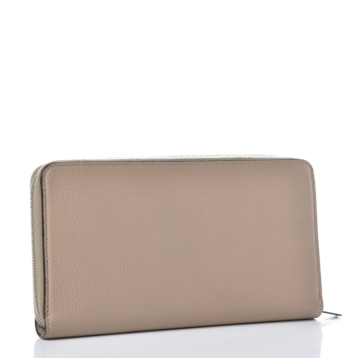 Celine Grained Calfskin Large Zip Around Multifunction Wallet Dune 3 of 7