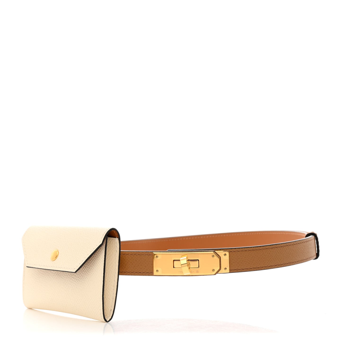 Epsom Kelly Pocket Belt Biscuit Nata