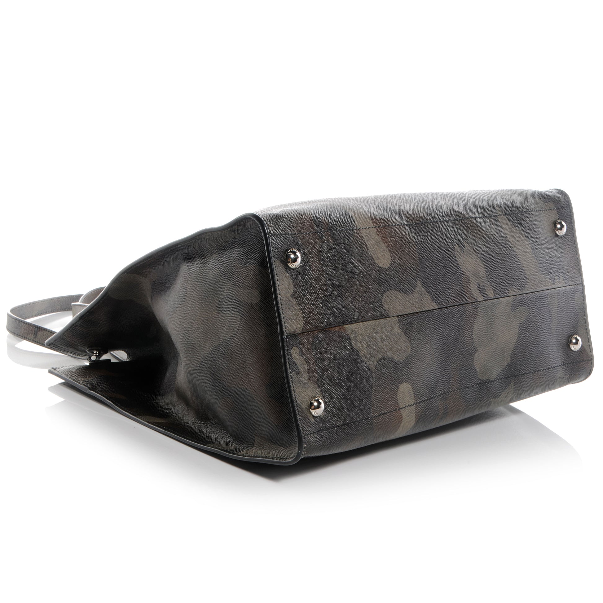 Prada Saffiano Soft Camouflage Military Tote Mimetico 5 of 10