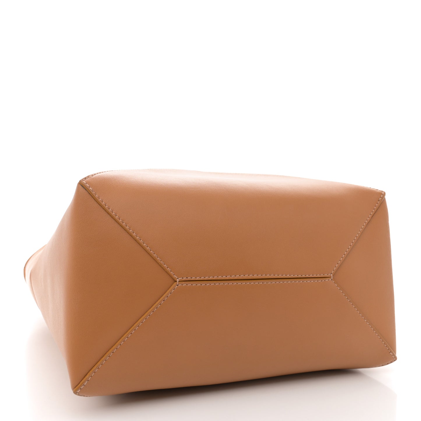 Shiny Calfskin Medium Puzzle Fold Tote Warm Desert