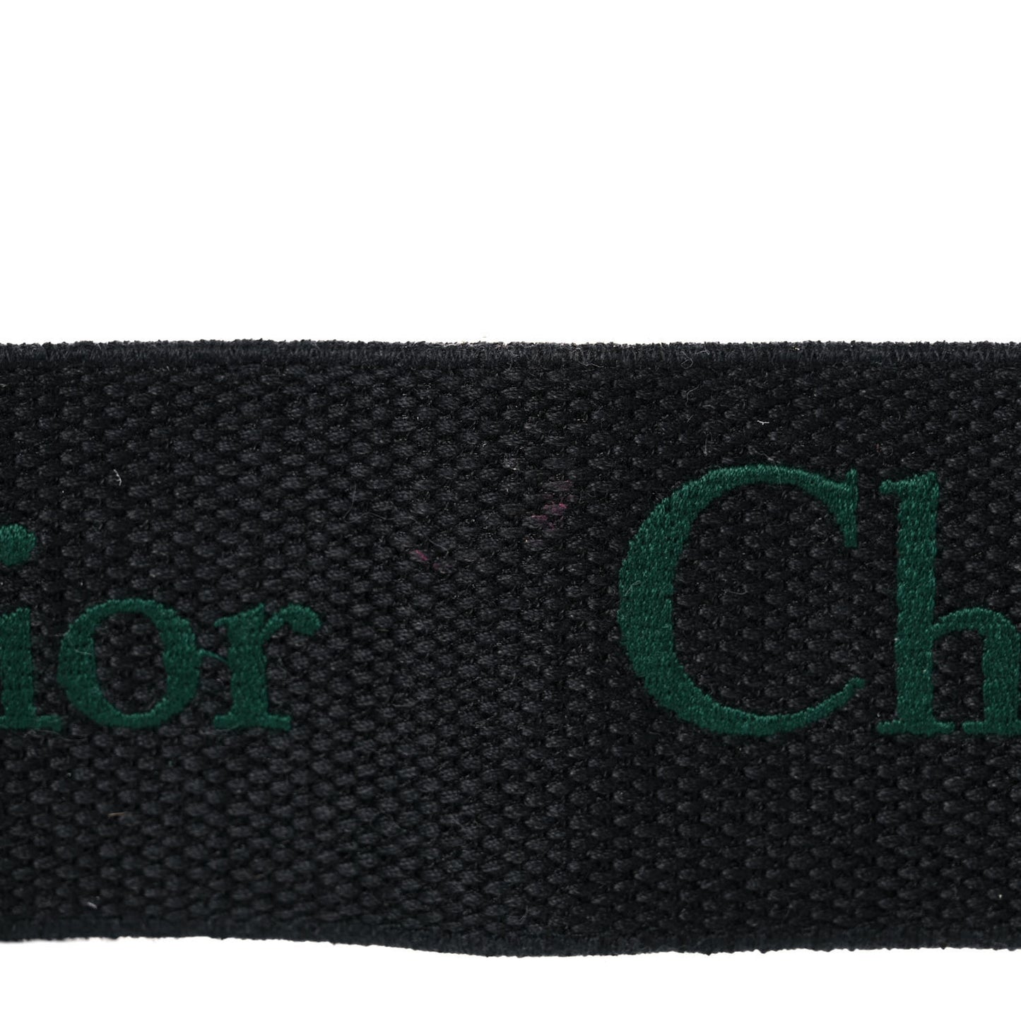 Canvas Embroidered Shoulder Strap Dark Green