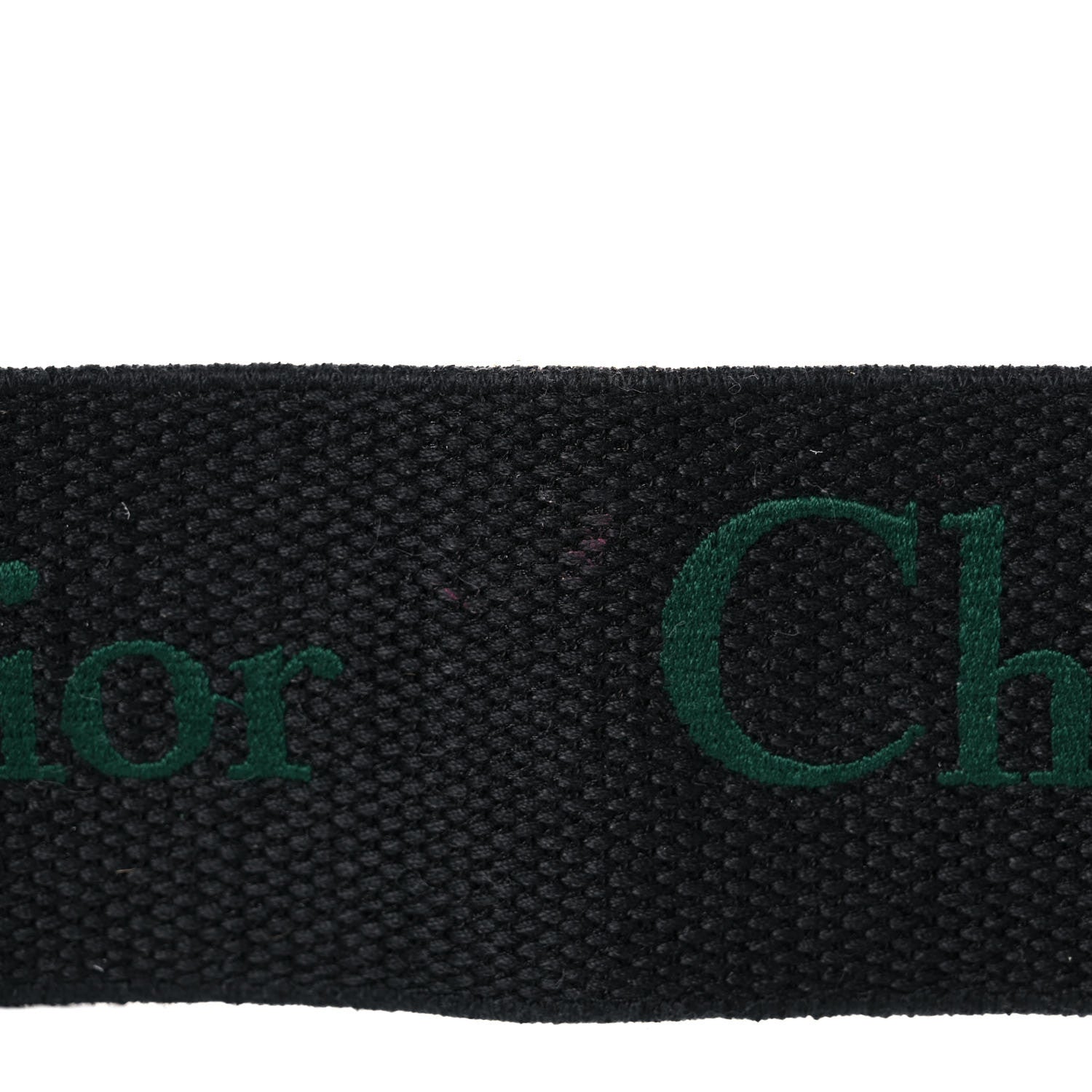 Christian Dior Canvas Embroidered Shoulder Strap Dark Green 6 of 8