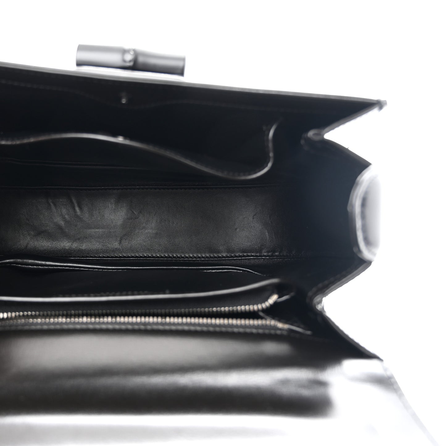 Boarded Dyana Lux Calfskin Web Monochrome Medium Bamboo 1947 Top Handle Bag Black