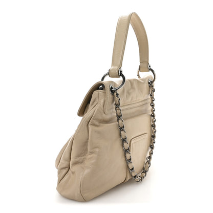 Chanel Glazed Caviar Coco Rider Flap Hobo Beige 3 of 10