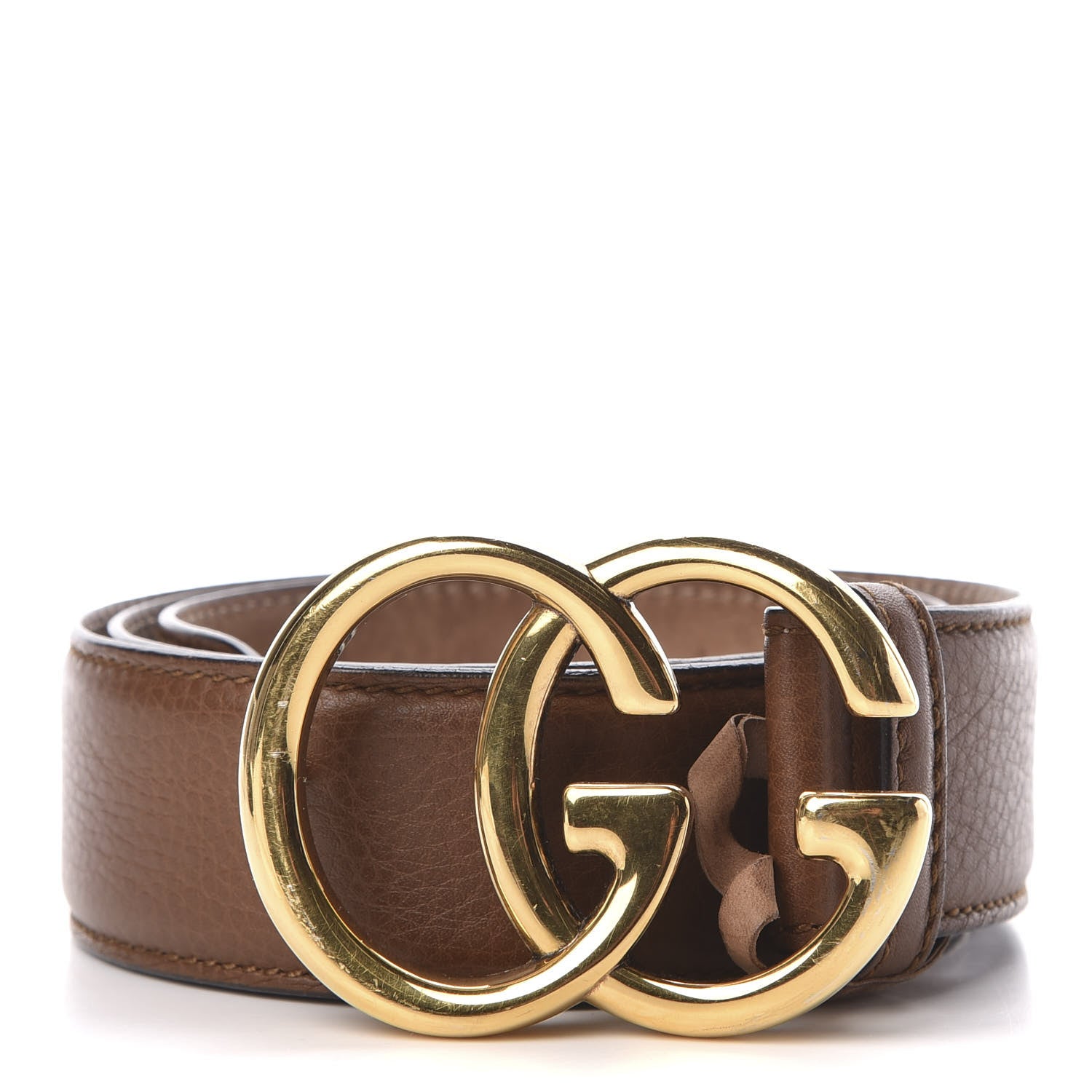 Gucci Calfskin Double G Belt 85 34 Brown 1 of 7