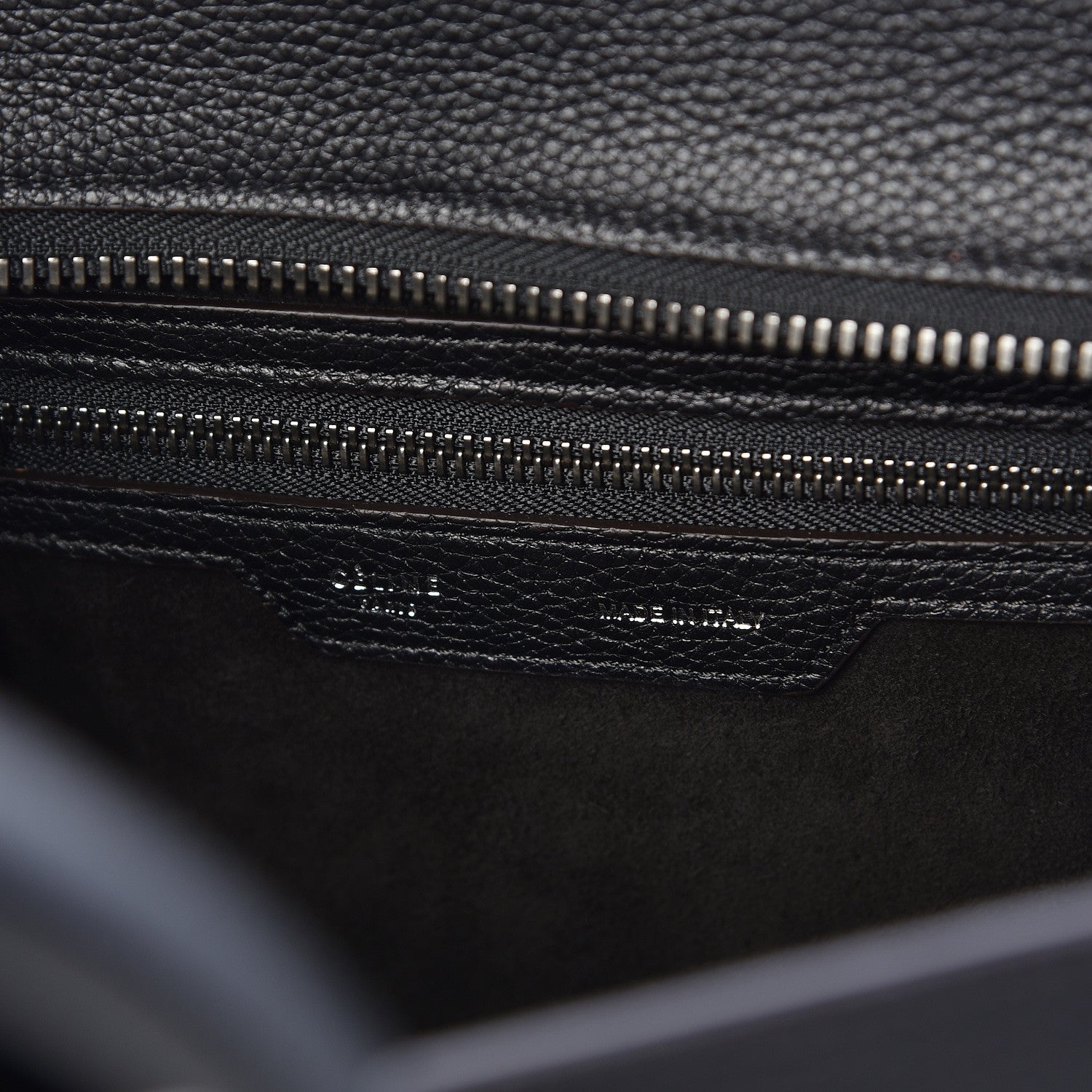 Celine Drummed Calfskin Micro Luggage Black 6 of 9