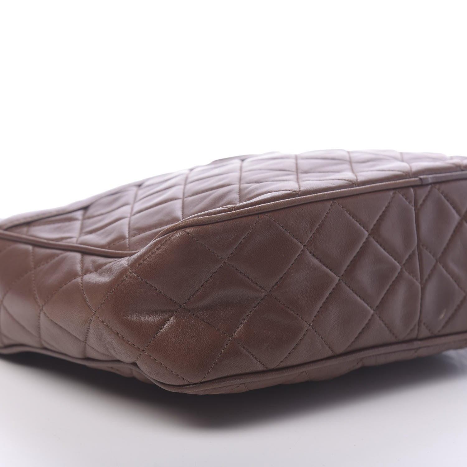 Chanel Lambskin Quilted CC Tassel Camera Case Brown 10 of 12