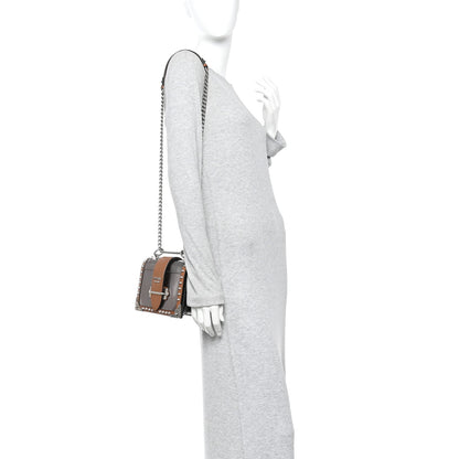 Prada Metallic Vitello Calfskin Cahier Bag Ferro Cuoio 2 of 9