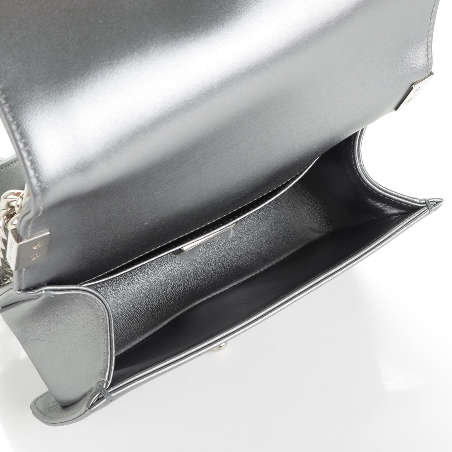 Galuchat Stingray Small Boy Flap Silver